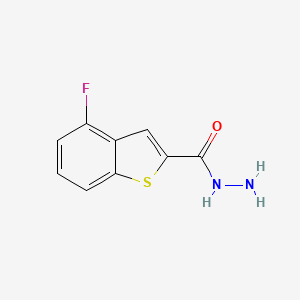 molecular formula C9H7FN2OS B1386085 4-Fluoro-1-benzothiophene-2-carbohydrazide CAS No. 1098351-44-0