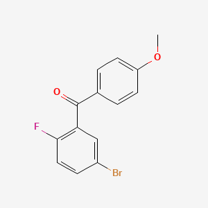 molecular formula C14H10BrFO2 B1386088 (5-Bromo-2-fluoro-phenyl)-(4-methoxy-phenyl)-methanone CAS No. 1094251-44-1