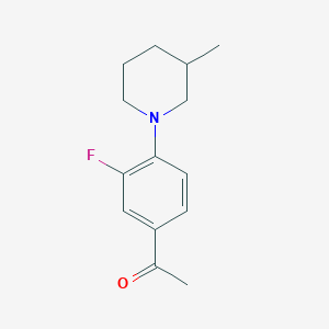 molecular formula C14H18FNO B1386094 1-[3-Fluoro-4-(3-methylpiperidin-1-yl)phenyl]ethanone CAS No. 1019547-53-5