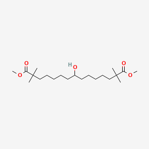 molecular formula C21H40O5 B13860982 dimethyl 8-hydroxy-2,2,14,14-tetramethylpentadecanedioate 
