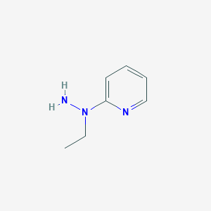 molecular formula C7H11N3 B13860987 N-ethyl-N-(2-pyridyl)hydrazine 