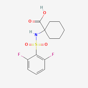molecular formula C13H15F2NO4S B1386099 1-((2,6-Difluorophenyl)sulfonamido)cyclohexane-1-carboxylic acid CAS No. 885269-15-8