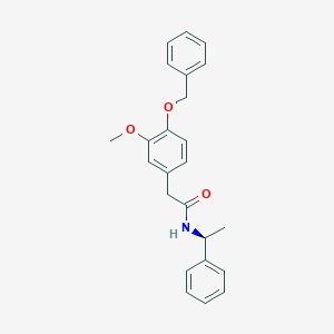 molecular formula C24H25NO3 B138610 (S)-4-Benzyloxy-3-methoxy-N-(1-phenylethyl)benzeneacetamide CAS No. 192190-36-6