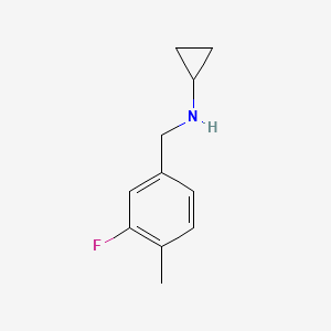 molecular formula C11H14FN B1386101 N-[(3-fluoro-4-methylphenyl)methyl]cyclopropanamine CAS No. 1094641-88-9