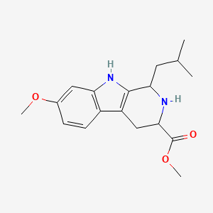 molecular formula C18H24N2O3 B13861014 methyl 7-methoxy-1-(2-methylpropyl)-2,3,4,9-tetrahydro-1H-pyrido[3,4-b]indole-3-carboxylate 