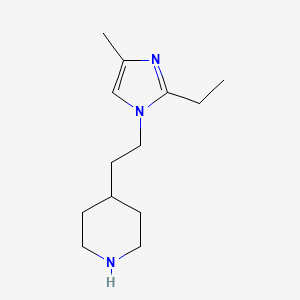 molecular formula C13H23N3 B13861015 4-[2-(2-Ethyl-4-methylimidazol-1-yl)ethyl]piperidine 