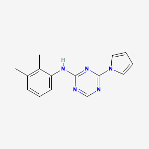 molecular formula C15H15N5 B13861049 N-(2,3-dimethylphenyl)-4-pyrrol-1-yl-1,3,5-triazin-2-amine 