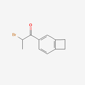 molecular formula C11H11BrO B13861068 1-(Bicyclo[4.2.0]octa-1(6),2,4-trien-3-yl)-2-bromopropan-1-one 