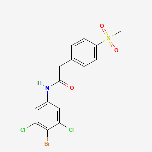molecular formula C16H14BrCl2NO3S B13861077 N-(4-bromo-3,5-dichlorophenyl)-2-(4-ethylsulfonylphenyl)acetamide 