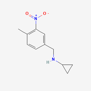 molecular formula C11H14N2O2 B1386108 N-[(4-methyl-3-nitrophenyl)methyl]cyclopropanamine CAS No. 1152957-06-6