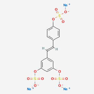 molecular formula C14H9Na3O12S3 B13861101 trans Resveratrol-3,4',5-trisulfate Trisodium Salt 