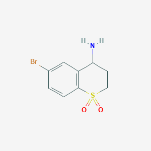molecular formula C9H10BrNO2S B1386111 4-Amino-6-bromothiochroman 1,1-dioxide CAS No. 916420-34-3