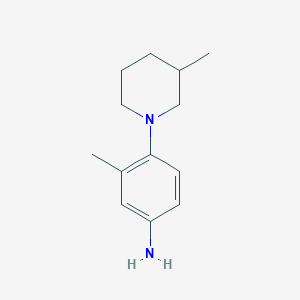 molecular formula C13H20N2 B1386112 3-methyl-4-(3-methylpiperidin-1-yl)aniline CAS No. 1152866-57-3