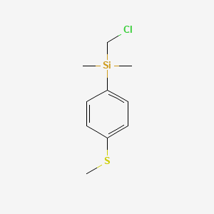molecular formula C10H15ClSSi B13861130 Chloromethyl-dimethyl-(4-methylsulfanylphenyl)silane 