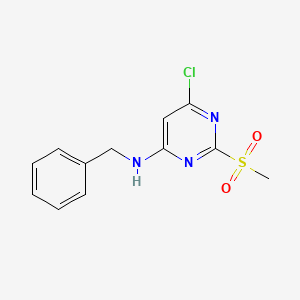 molecular formula C12H12ClN3O2S B13861195 N-benzyl-6-chloro-2-(methylsulfonyl)pyrimidin-4-amine 