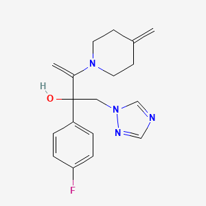 molecular formula C18H21FN4O B13861211 But-2-ene-2-Desfluorophenyl Efinaconazole 