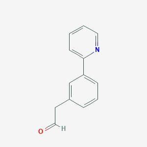 molecular formula C13H11NO B13861227 2-(3-Pyridin-2-ylphenyl)acetaldehyde 