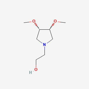molecular formula C8H17NO3 B13861240 Cis-2-(3,4-Dimethoxypyrrolidin-1-yl)ethan-1-ol 