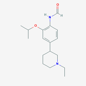 molecular formula C17H26N2O2 B13861282 N-[4-(1-ethylpiperidin-3-yl)-2-propan-2-yloxyphenyl]formamide 
