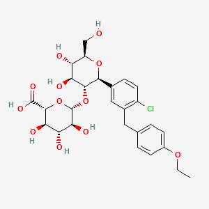 molecular formula C27H33ClO12 B13861286 Dapagliflozin 2-O-beta-D-Glucuronide 