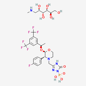molecular formula C30H39F7N5O11P B13861296 (1'R,2S,3S)-Fosaprepitant Dimeglumine 