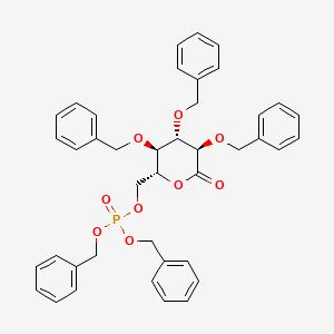 molecular formula C41H41O9P B13861304 Dibenzyl (((2R,3R,4S,5R)-3,4,5-Tris(benzyloxy)-6-oxotetrahydro-2H-pyran-2-yl)methyl) Phosphate 