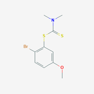 molecular formula C10H12BrNOS2 B13861316 (2-bromo-5-methoxyphenyl) N,N-dimethylcarbamodithioate 