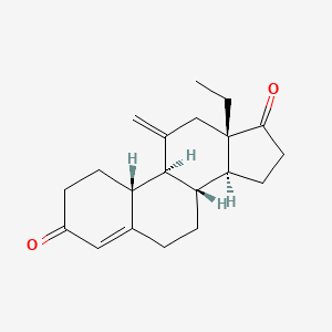 molecular formula C20H26O2 B13861326 (8S,9S,10R,14S)-13-Ethyl-11-methylene-7,8,9,10,11,12,13,14,15,16-decahydro-1H-cyclopenta[a]phenanthrene-3,17(2H,6H)-dione 