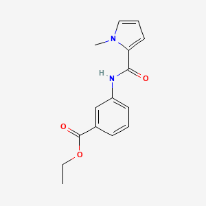 molecular formula C15H16N2O3 B13861342 Ethyl 3-{[(1-methyl-1H-pyrrol-2-yl)carbonyl]amino}benzoate 