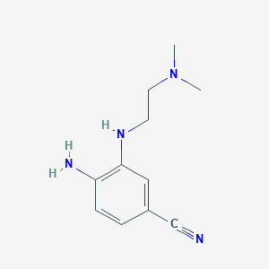 molecular formula C11H16N4 B13861368 4-Amino-3-[2-(dimethylamino)ethylamino]benzonitrile 