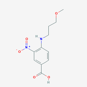 molecular formula C11H14N2O5 B1386137 4-[(3-Methoxypropyl)amino]-3-nitrobenzoic acid CAS No. 1051102-41-0