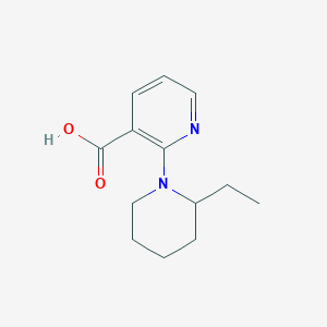 molecular formula C13H18N2O2 B1386139 2-(2-Ethyl-1-piperidinyl)nicotinic acid CAS No. 1094523-96-2