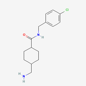 molecular formula C15H21ClN2O B13861402 4-(aminomethyl)-N-[(4-chlorophenyl)methyl]cyclohexane-1-carboxamide 