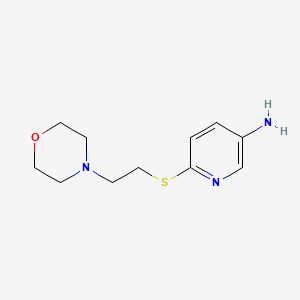 molecular formula C11H17N3OS B1386144 6-[(2-Morpholin-4-ylethyl)thio]pyridin-3-amine CAS No. 1095492-82-2