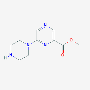 molecular formula C10H14N4O2 B13861451 Methyl 6-piperazin-1-ylpyrazine-2-carboxylate 