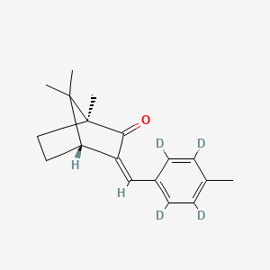molecular formula C18H22O B13861472 (+/-)-3-(4-Methylbenzylidene-d4)camphor 