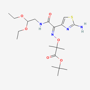 molecular formula C19H32N4O6S B13861478 tert-Butyl (Z)-5-(2-aminothiazol-4-yl)-9-ethoxy-2,2-dimethyl-6-oxo-3,10-dioxa-4,7-diazadodec-4-enoate 