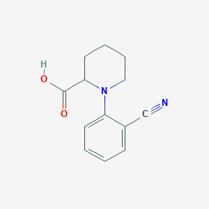 molecular formula C13H14N2O2 B1386149 1-(2-Cyanophenyl)piperidine-2-carboxylic acid CAS No. 1103191-48-5