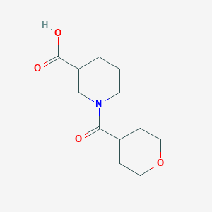 molecular formula C12H19NO4 B1386151 1-(Tetrahydro-2H-pyran-4-ylcarbonyl)-3-piperidinecarboxylic acid CAS No. 1042799-65-4