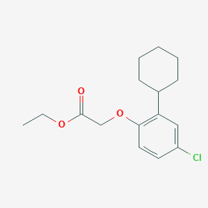 molecular formula C16H21ClO3 B1386153 Ethyl (4-chloro-2-cyclohexylphenoxy)acetate CAS No. 1011486-37-5
