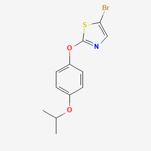 molecular formula C12H12BrNO2S B13861551 5-Bromo-2-(4-propan-2-yloxyphenoxy)-1,3-thiazole 