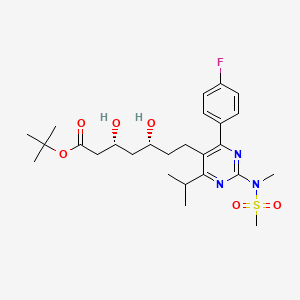 molecular formula C26H38FN3O6S B13861577 (3R,5R)-t-Butyl 7-(4-(4-Fluorophenyl)-6-isopropyl-2-(N-methylmethylsulfonamido)pyrimidin-5-yl)-3,5-dihydroxyheptanoate 