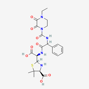 molecular formula C23H29N5O8S B13861619 DL-Phenylglycyl 2-epi-Thoazolino Piperacilloic Acid 
