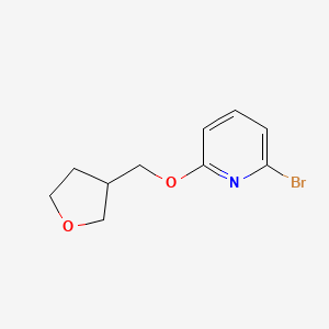 molecular formula C10H12BrNO2 B13861626 2-Bromo-6-(oxolan-3-ylmethoxy)pyridine 