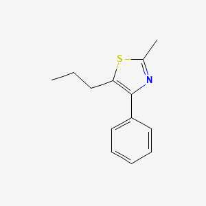 molecular formula C13H15NS B13861628 2-Methyl-4-phenyl-5-propyl-1,3-thiazole 