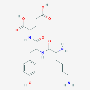 molecular formula C20H30N4O7 B13861647 2-[[2-(2,6-Diaminohexanoylamino)-3-(4-hydroxyphenyl)propanoyl]amino]pentanedioic acid 