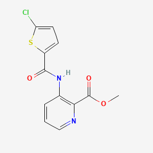 molecular formula C12H9ClN2O3S B13861648 Methyl 3-{[(5-chloro-2-thienyl)-carbonyl]amino}pyridine-2-carboxylate 