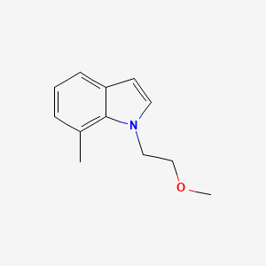 molecular formula C12H15NO B13861656 1-(2-Methoxyethyl)-7-methylindole 