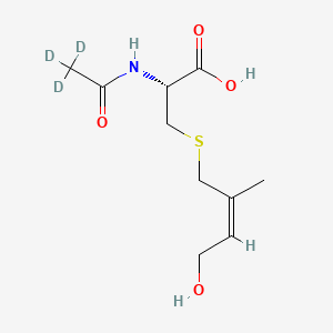 molecular formula C10H17NO4S B13861674 N-Acetyl-S-(4-hydroxy-3-methyl-2-cis-buten-1-yl)-L-cysteine-d3 