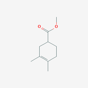 molecular formula C10H16O2 B138617 3-Cyclohexene-1-carboxylic acid, 3,4-dimethyl-, methyl ester CAS No. 128352-69-2